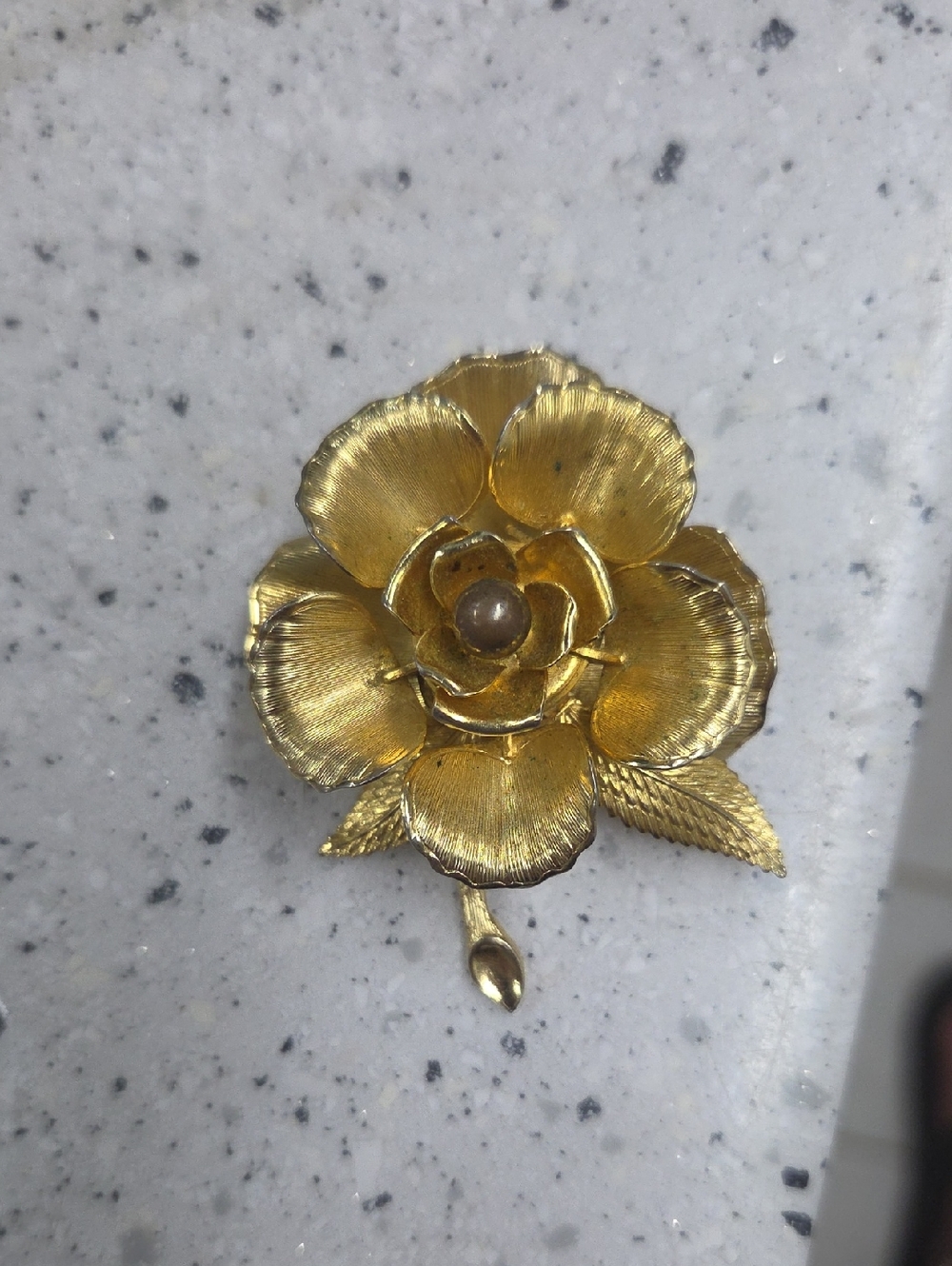 Vintage 1960's Warner Day/ Night Brooch Gold Tone